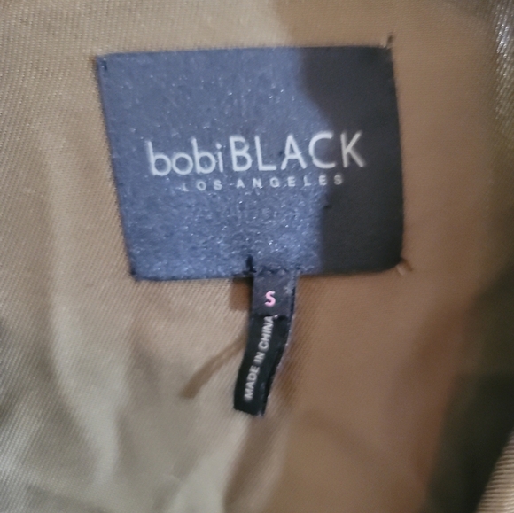 Bobi Black Drawstring Romper in Army Green Small Utility Pockets Tencel Revolve - Picture 5 of 10